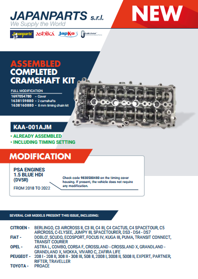 New Assembled Camshaft Kit